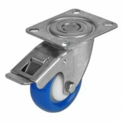 Edelstahl-Lenkrolle Mit Doppelstopp - Rad-Ø 80 Bis 200 Mm - Bauhöhe 108 Bis 240 Mm - Tragkraft 100 Bis 270 Kg