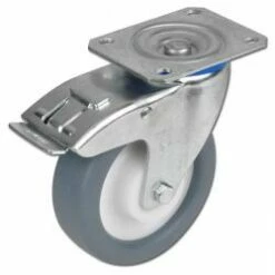 Apparate-Lenkrolle Mit Doppelstopp - Rad-Ø 80 Bis 200 Mm - Bauhöhe 100 Bis 235 Mm - Tragkraft 120 Bis 350 Kg