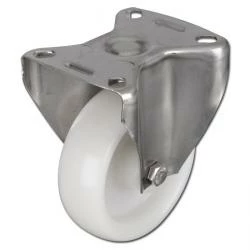 Edelstahl-Bockrolle - Polyamidrad - Rad-Ø 80 Bis 200 Mm - Bauhöhe 108 Bis 240 Mm - Tragkraft 130 Bis 270 Kg 3 Edelstahl-Bockrolle - Polyamidrad - Rad-Ø 80 Bis 200 Mm - Bauhöhe 108 Bis 240 Mm - Tragkraft 130 Bis 270 Kg