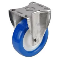 Edelstahl-Bockrolle - Polyurethanrad - Rad-Ø 80 Bis 200 Mm - Bauhöhe 108 Bis 243 Mm - Tragkraft 150 Bis 500 Kg 3 Edelstahl-Bockrolle - Polyurethanrad - Rad-Ø 80 Bis 200 Mm - Bauhöhe 108 Bis 243 Mm - Tragkraft 150 Bis 500 Kg