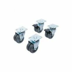 Doppel-Lenkrollen-Satz - 4-tlg. - Rollendurchmesser 75 Mm - Für Strandkörbe, Möbel Etc.