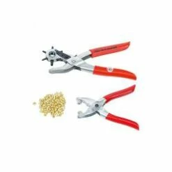 Zangensatz - 1x Revolverlochzange, 1x Ösenzange - Inkl. 100 Ösen