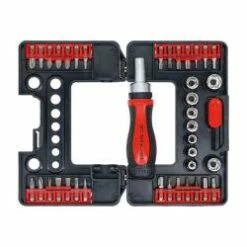 Bit-/Steckschlüssel-Einsatz-Satz - Mit Ratschendrehgriff Für Bits - 38-tlg.