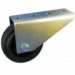 Torbockrolle - Vollgummirad - Gleitlager - Rad-Ø 80 Mm - Bauhöhe 91 Mm - Tragkraft 50 Kg