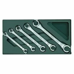 Doppelringschlüssel-Satz - Offene Ausführung - In 1/3 ES-Modul - SW 8x10-17x19 Mm