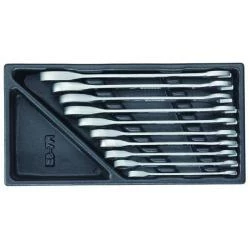 Maulschlüssel-Satz - Mit Ringratsche - In 1/3 ES-Modul - 8-19 Mm - CV-Stahl 3 Maulschlüssel-Satz - Mit Ringratsche - In 1/3 ES-Modul - 8-19 Mm - CV-Stahl