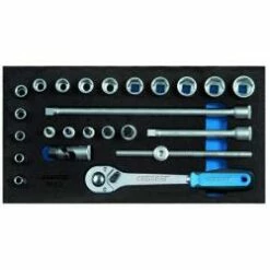 Steckschlüssel-Sortiment - Antrieb 3/8" - In 1/3 Check-Tool-Modul - 24-tlg