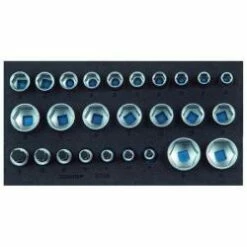 Steckschlüssel-Einsatz-Set - Antrieb 1/2" 6-kant - In Check-Tool-Modul