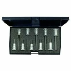 Schraubendreher-Satz 3/8" - 10-teilig - Innen-6-kant - 4 Bis 10 Mm