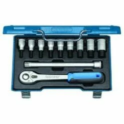 Schraubendreher-Satz - Antrieb 1/2″ - 11-teilig - Innen-6-kant - 5 Bis 17 Mm