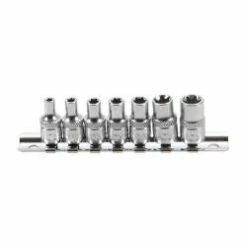 Steckschlüssel-Einsatz-Satz - E-Profil - 7-teilig - Antrieb Innenvierkant 6,3 Mm (1/4") - SW E4 Bis E11