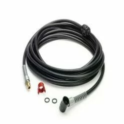 Arbeitsschlauch - H2O - NBR/PVC - Mit Knickschutz Und Außengewinde - Ø 8 Mm - Schwarz - Länge 12 M - Preis Per Rolle