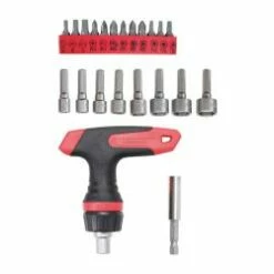 Bit-/Steckschlüssel-Einsatz-Satz - Mit Ratschen-T-Griff Für Bits, Umschaltbar - 22-tlg.