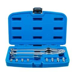 Stirnlochschlüssel-Satz - Verstellbar - Ø 2,5 Bis 9 Mm - Länge 245 Mm - Max. Spannweite 102 Mm - Im Kunststoffkoffer 3 Stirnlochschlüssel-Satz - Verstellbar - Ø 2,5 Bis 9 Mm - Länge 245 Mm - Max. Spannweite 102 Mm - Im Kunststoffkoffer