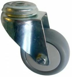 Apparate-Lenkrolle Mit Rückenloch - Rad-Ø 100 Bis 125 Mm - Bauhöhe 135 Bis 159 Mm - Tragkraft 90 Bis 110 Kg