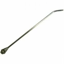 Langdüse Für Ausblaspistolen - Gebogen - Messing Vernickelt