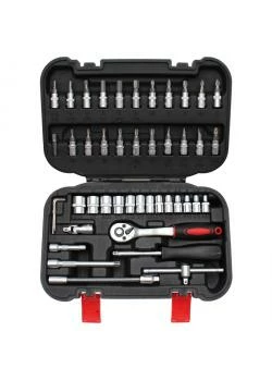 Steckschlüsselsatz - Antrieb 1/4" - 46-teilig- Chrom-Vanadium-Stahl 3 Steckschlüsselsatz - Antrieb 1/4" - 46-teilig- Chrom-Vanadium-Stahl