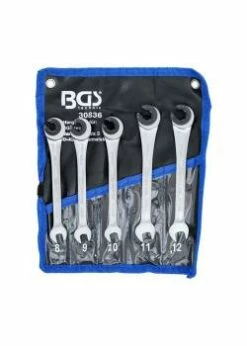 Ratschenring-Maulschlüssel-Satz - Offene Ausführung - Schlüsselweite 8 Bis 17 Mm - 5 Oder 9-tlg.