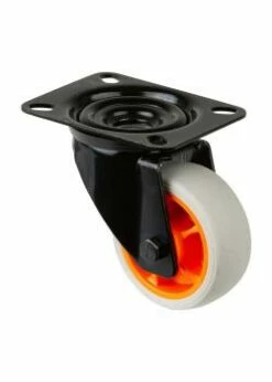 Transportrolle-Lenkrolle Mit Gabel Aus Stahlblech - Rad-Ø 80 Mm - Bauhöhe 105 Mm - Tragkraft 100 Kg