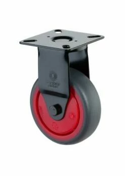 Apparate-Bockrolle Mit Gabel Aus Stahlblech - Rad-Ø 75 Mm - Bauhöhe 103 Mm - Tragkraft 60 Kg