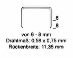 Heftklammer "Typ VX" - Verzinkt - 6-8 Mm Lang