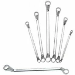 Doppelringschlüssel-Set - 75° - Gekröpft - Zollgrößen 1/4"-3/4" - 6-teilig