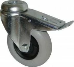 Lenkrolle - Rückenloch - Polyurethanrad - Rad-Ø 100 Bis 150 Mm - Bauhöhe 135 Bis 184 Mm - Tragkraft 60 Bis 75 Kg