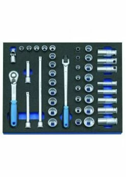 Steckschlüssel-Sortiment - Antrieb 3/8" - In Check-Tool-Modul - 43-tlg