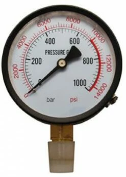 Manometer - Für Werkstattpresse - Anzeigeskala 0 Bis 1000 Bar