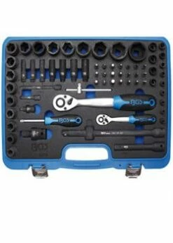 Kraft-Steckschlüsselsatz - 6,3 Mm 1/4 " Und 12,5 Mm 1/2 " - CRO-MO-Stahl - 69-tlg.