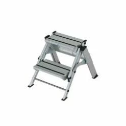Klapptreppe - Aluminium - Arbeitshöhe 2,45 Und 2,65 M - Plattformhöhe 0,45 Und 0,65 M - 2 Und 3 Stufen