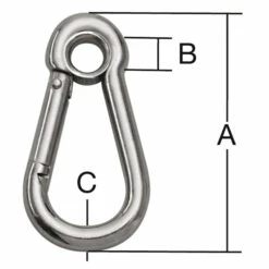 Feuerwehr- Karabinerhaken - Mit Auge - Verzinkt - VE 10 Stück - Preis Per VE