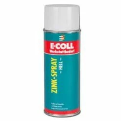 E-COLL Zink-Spray - Langzeitkorrosionsschutz - Hell - Schnelltrocknend - Punktschweißfähig - Elektrisch Leitfähig - Inhalt 400 Ml - VE 12 Stück - Preis Per VE