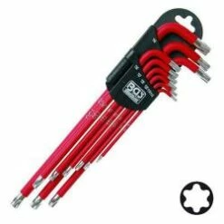 T-Profil-Winkelschlüssel-Satz - 9-teilig - Chrom-Vanadium-S2-Stahl