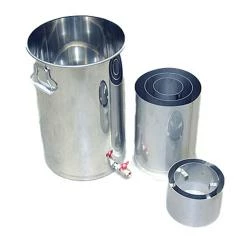 PROLAQ-Umrüstset - Edelstahl - Mit Kugelhahn - Inhalt 35 L - Ø 350 Mm - Höhe 285 Mm 3 PROLAQ-Umrüstset - Edelstahl - Mit Kugelhahn - Inhalt 35 L - Ø 350 Mm - Höhe 285 Mm