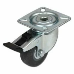 Apparate-Lenkrolle Mit Doppelstopp - Rad-Ø 50 Bis 75 Mm - Bauhöhe 71 Bis 101 Mm - Tragkraft 40 Bis 50 Kg