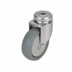 Apparate-Lenkrolle Mit Rückenloch - Thermoplastrad - Rad-Ø 100 Mm - Bauhöhe 125 Mm - Tragkraft 65 Kg