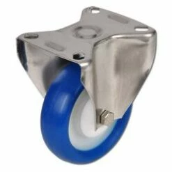 Edelstahl-Bockrolle - Polyurethanrad - Rad-Ø 80 Bis 200 Mm - Bauhöhe 108 Bis 240 Mm - Tragkraft 100 Bis 270 Kg