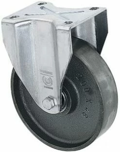 Schwerlast-Bockrolle - Graugussrad - Rad-Ø 100 Bis 200 Mm - Bauhöhe 135 Bis 245 Mm - Tragkraft 250 Bis 1000 Kg