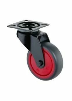 Apparate-Lenkrolle Mit Gabel Aus Stahlblech - Rad-Ø 75 Mm - Bauhöhe 103 Mm - Tragkraft 60 Kg