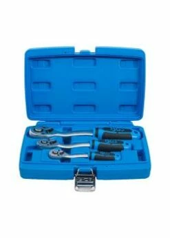 Umschaltknarren-Satz - Gekröpfte Ausführung - Feinverzahnt - Außenvierkant 6,3 Mm (1/4") Bis 12,5 Mm (1/2") - 3-tlg.