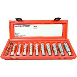 HSS Kernbohrer 10-er Set - ALFRA ROTABEST - Schnitttiefe 50 Mm - 14,0 Bis 26,0 M 3 HSS Kernbohrer 10-er Set - ALFRA ROTABEST - Schnitttiefe 50 Mm - 14,0 Bis 26,0 M