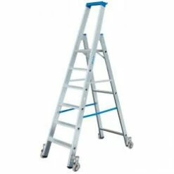Stufen-Stehleiter "Stabilo" - Krause - Fahrbar - 0,70 M Bis 2,80 M Standhöhe