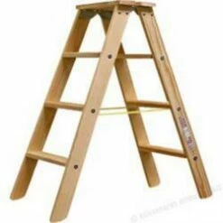 Stufen-Doppelleiter - Krause - Holz - Bis 2,20 M Leiterhöhe