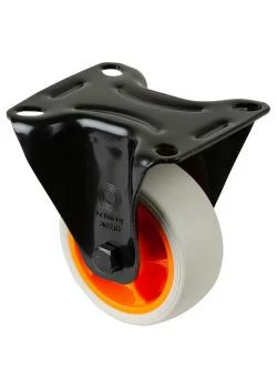 Transportrolle-Bockrolle Mit Gabel Aus Stahlblech - Rad-Ø 80 Mm - Bauhöhe 105 Mm - Tragkraft 100 Kg 3 Transportrolle-Bockrolle Mit Gabel Aus Stahlblech - Rad-Ø 80 Mm - Bauhöhe 105 Mm - Tragkraft 100 Kg