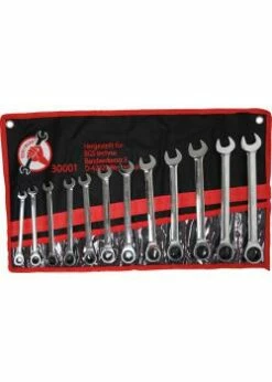 Ratschenring-Maulschlüssel-Satz - Kleinster Verstellwinkel 5° - 12-tlg.