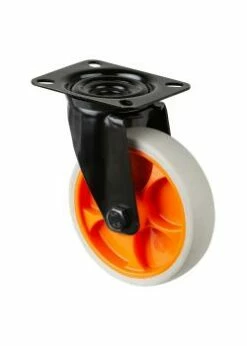 Transportrolle-Lenkrolle Mit Gabel Aus Stahlblech - Rad-Ø 125 Mm - Bauhöhe 155 Mm - Tragkraft 120 Kg