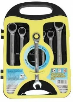 Maul Ratschenringschlüssel Satz - 12-kant - Poliert Und Verchromt - 7-tlg.