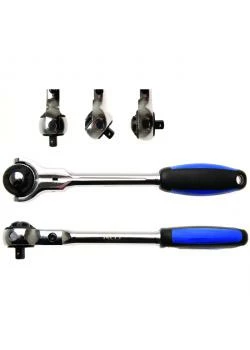 Kugelkopf-Ratsche - Antrieb 1/4", 3/8", 1/2" Vierkant - Feinverzahnt 3 Kugelkopf-Ratsche - Antrieb 1/4", 3/8", 1/2" Vierkant - Feinverzahnt