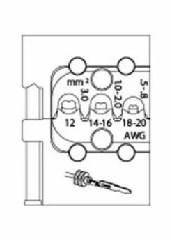Modul-Einsatz - Für Lamellenkontakt - 0,5 - 3,0 Mm2 - AWG 20-12